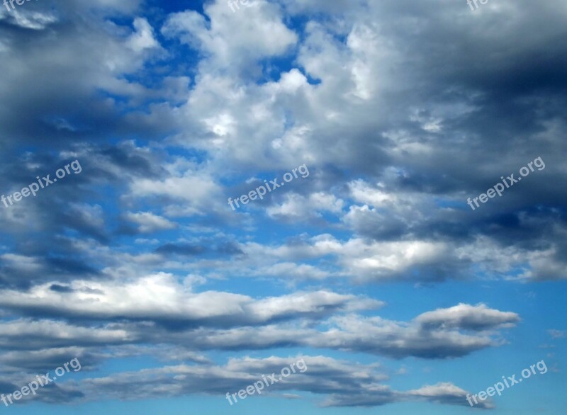 Clouds Landscape Sky Nature Cotton Clouds Blue