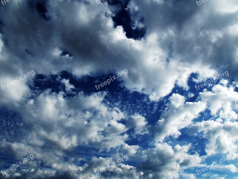 Clouds Landscape Sky Nature Cotton Clouds Blue