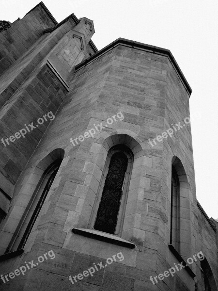 Church Building Tall Window Bricks