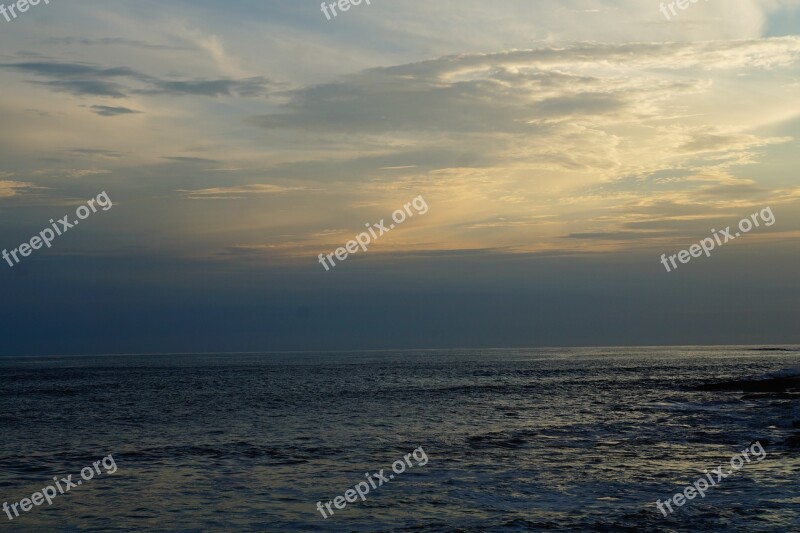 El Salvador Beaches Oceanos Clouds Sky