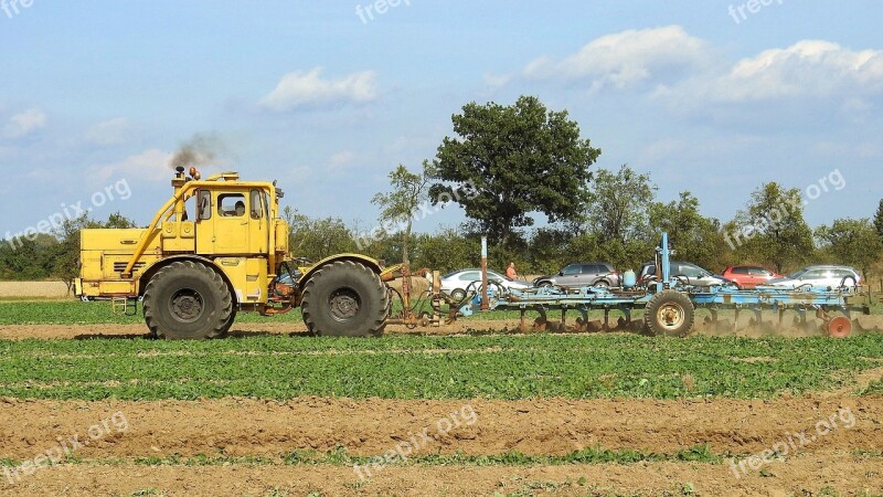 Arable Plow Agriculture Tractor Field