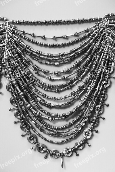 Ancient Necklace Bronze Age Black And White Beautiful Aged