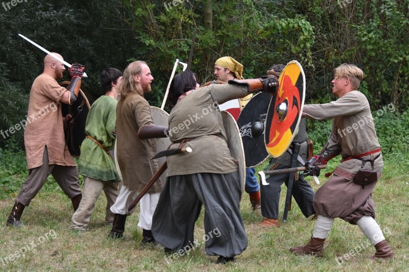 Fight Sword People Shield Free Photos