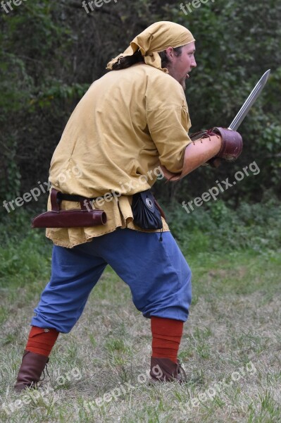 Man Fighting Sword Outfit Clothing