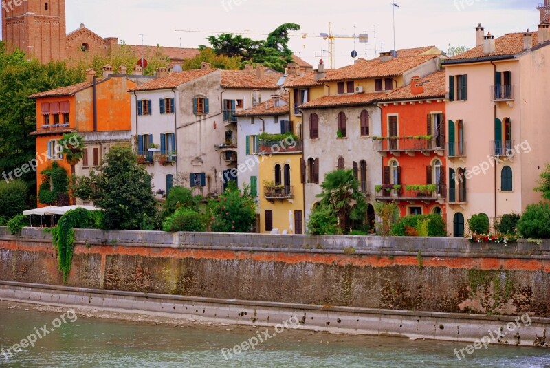 Houses Colorful Verona Adige Homes