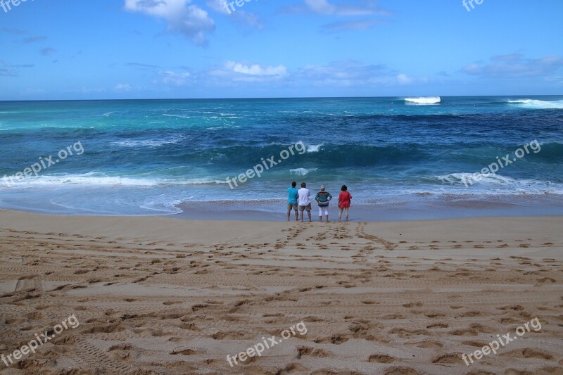 Beach Hawaii Summer Sea Sand