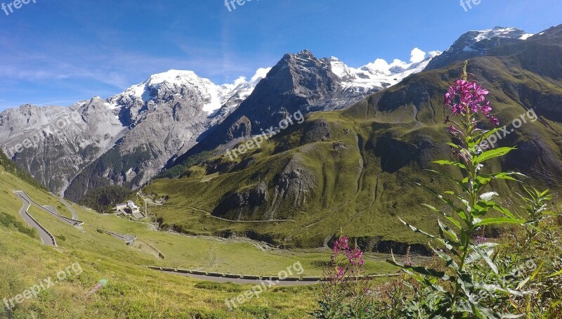 Italy Alpine Stelvio Yoke Mountains South Tyrol