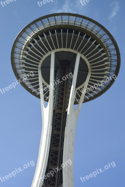 Space Needle Sky Seattle City Travel