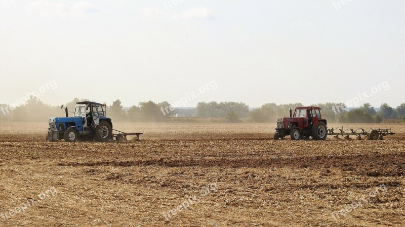 Arable Plow Agriculture Tractor Field