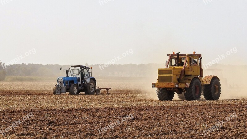 Arable Plow Agriculture Tractor Field