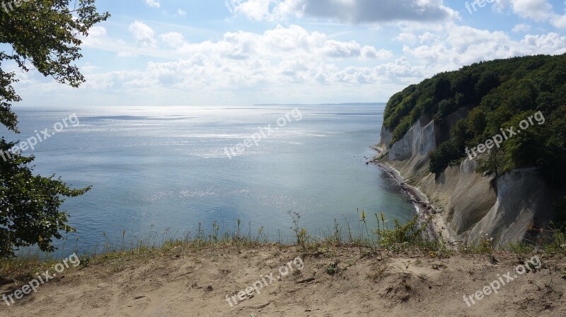 Rügen Island White Cliffs Cliffs Coast Free Photos