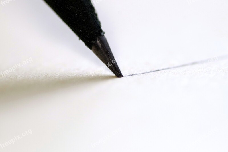 Pencil To Write Sharpened Black Stationery