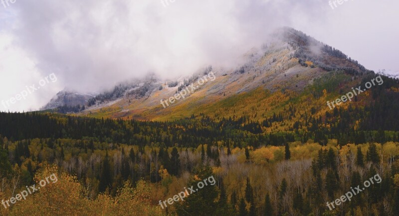 Sweeping Mountain Fog Landscape Travel