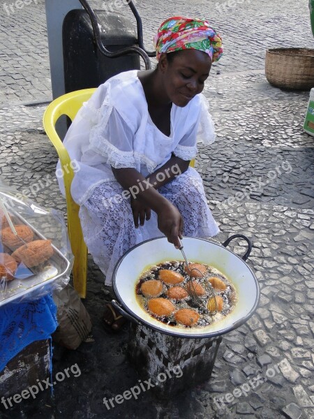 Woman's Face Brunette Woman Cooking Brazil Street