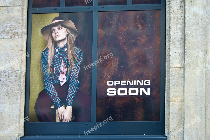 Window Poster Announcement Fashion Design