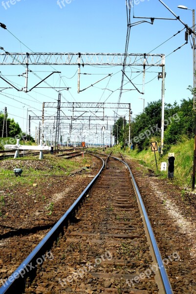 Tracks Railway Train Hiking Trails City