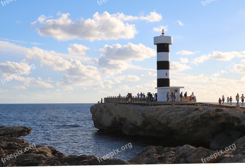 Mallorca Colonia Sant Jordi Lighthouse Colonia De Sant Jordi Maritime