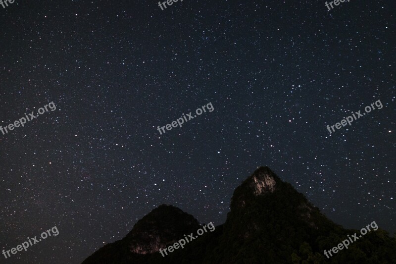 Starry Sky The Night Beautiful Star Free Photos