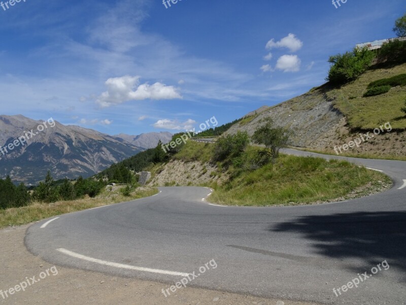 Mountain Road Southern Alps France Sinuous Road Free Photos