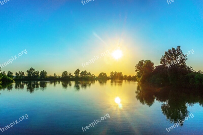 Lake Water Trees Nature Outdoor