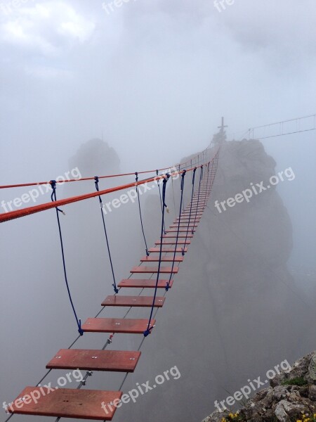 Mountains Fog Bridge Aipetri Free Photos