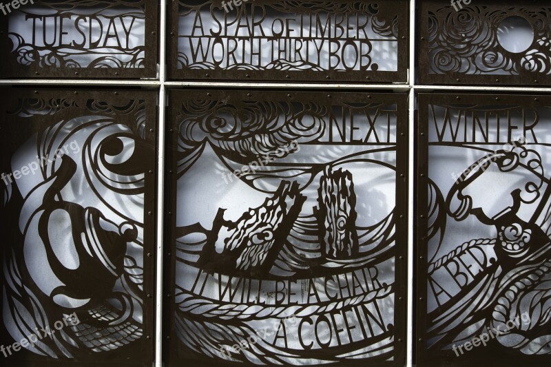 Tuesday Wrought-iron Panel Poetry Free Photos