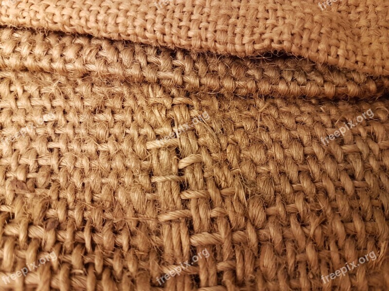 Bags Close Up Pattern Jute Bag Structure