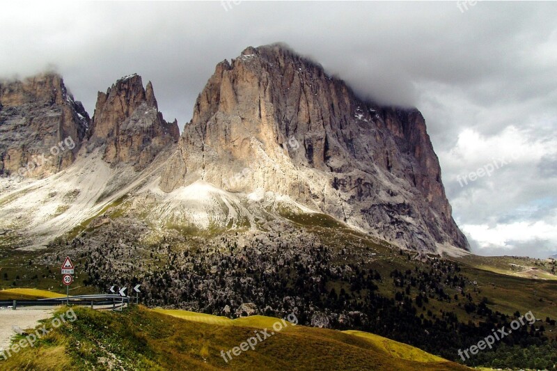 Dolomites Val Gardena Step Gardena Italy Hiking