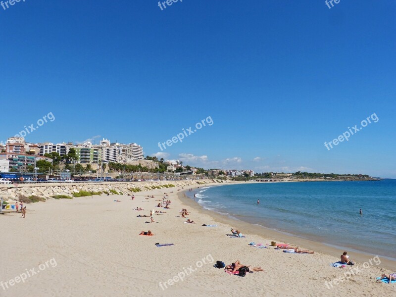 Beach Tarragona Skyline Platja The Miracle Free Photos