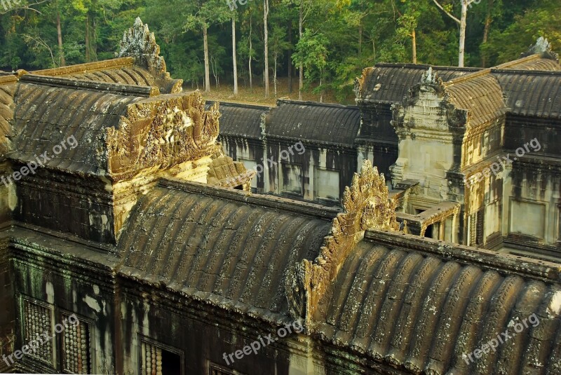 Cambodia Angkor Angkor Wat Siem Reap Roofing