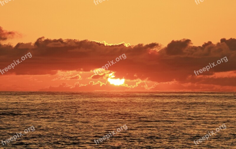 Hawaii Sunrise Beach Ocean Hawaii Beach