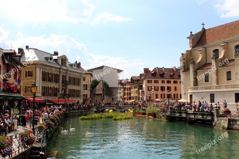 Annecy France Channel Water Romantic