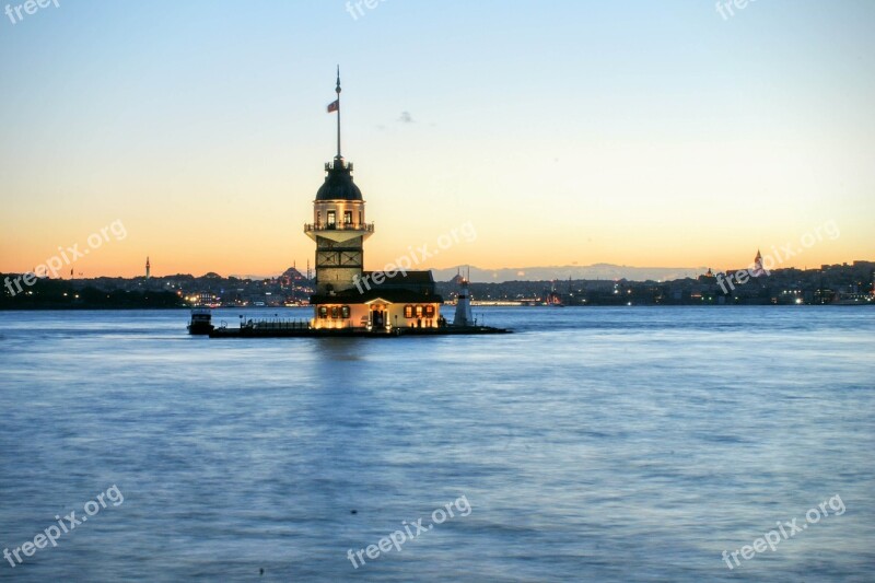 Istanbul Maiden's Tower Asia Bosphorus Free Photos