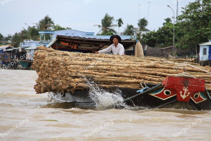 Boat Wood Boating Boats Viet Nam