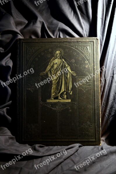 Bible Book Holy Scripture God's Words Antiquarian