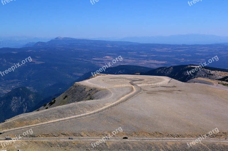 Mont Ventoux Mountain Sky Blue Sun