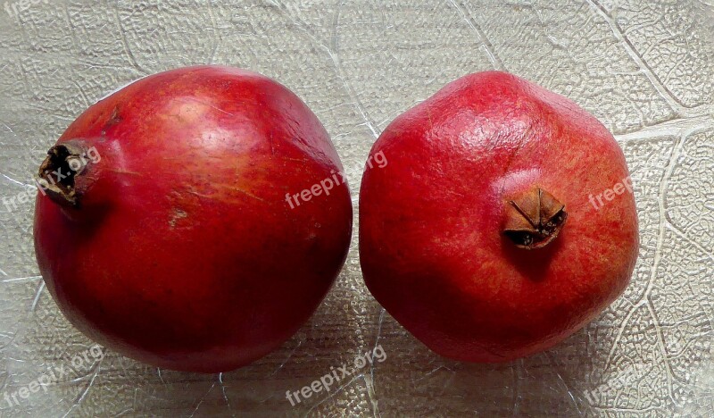 Pomegranates Fruits Fruit Red Vitamins