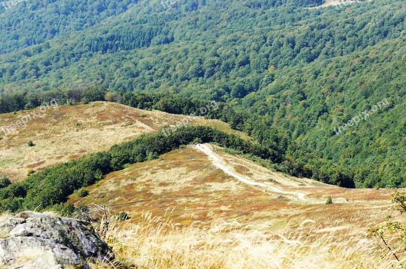 Bieszczady Połonina Mountains Landscape Autumn