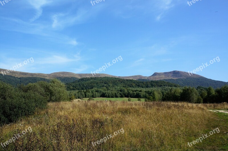 Bieszczady Połonina Mountains Landscape Free Photos