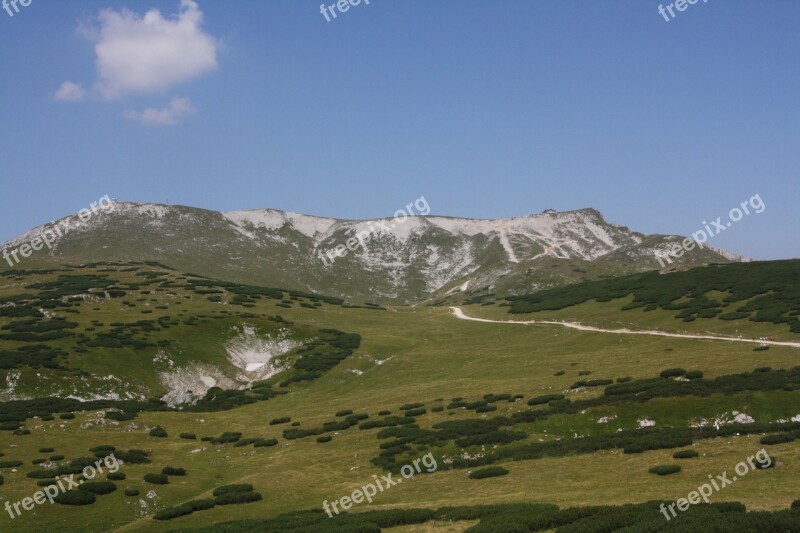 Mountain Panorama Snow Mountain Plateau Summit Racing Hut