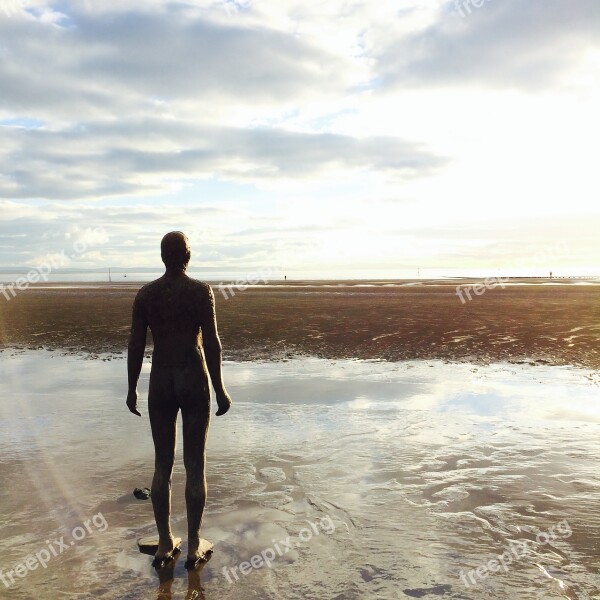 Another Place Isolation Beach Sunset Statue