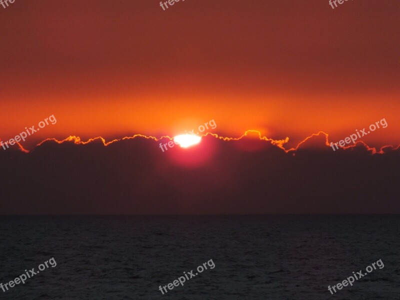 Sunset Katwijk North Sea Free Photos