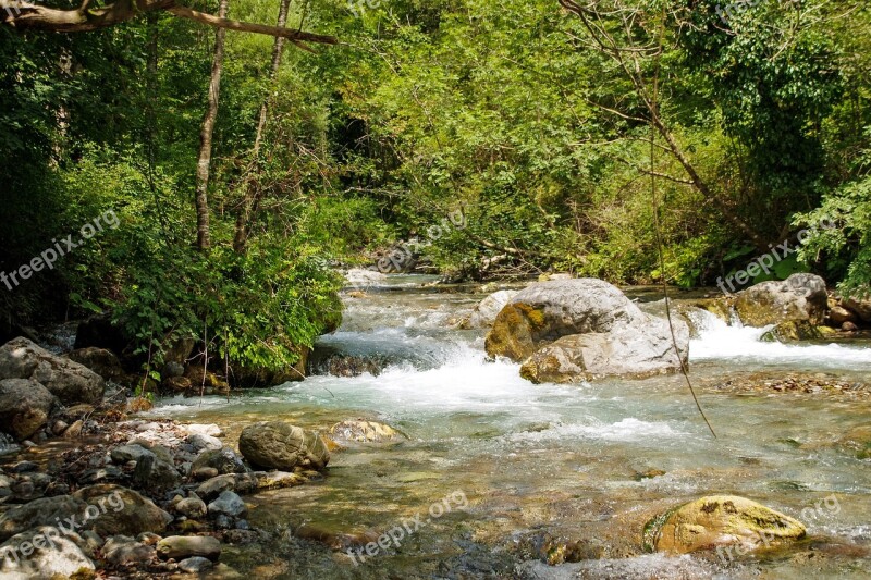 Orsomarso Calabria Torrent Argentine Stream Water