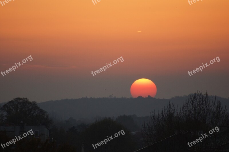 Sunset Nature Orange Sky Twilight Free Photos