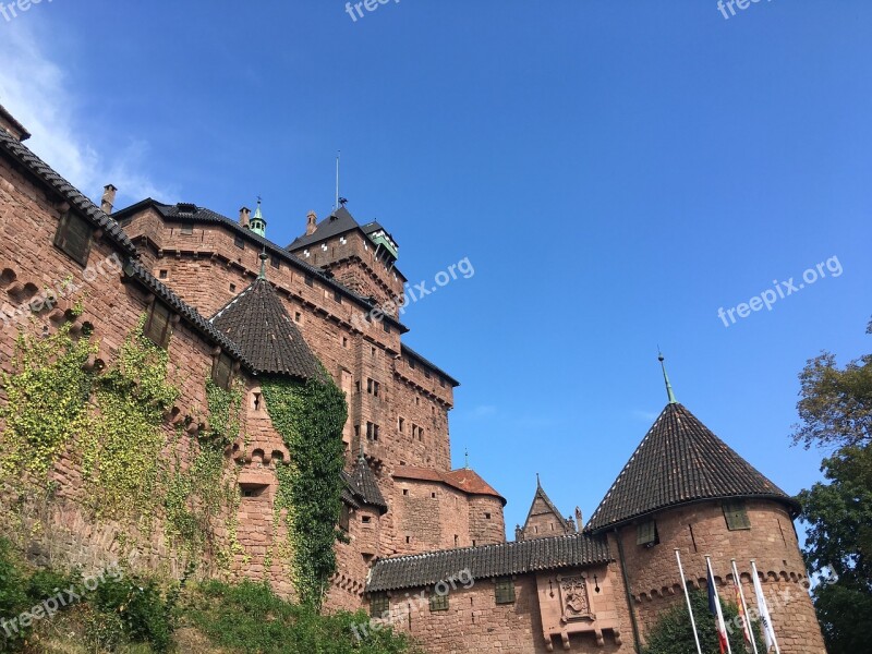 Castle The Haut-koenigsbourg France Alsace