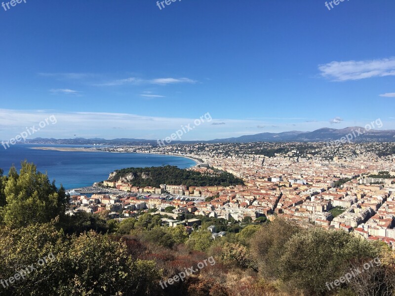 Nice Cote D'azur Landscape View Of The City France