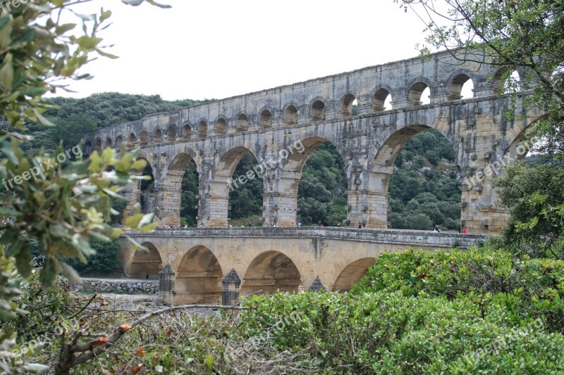 France Gard Provence Pont Du Gard Ark