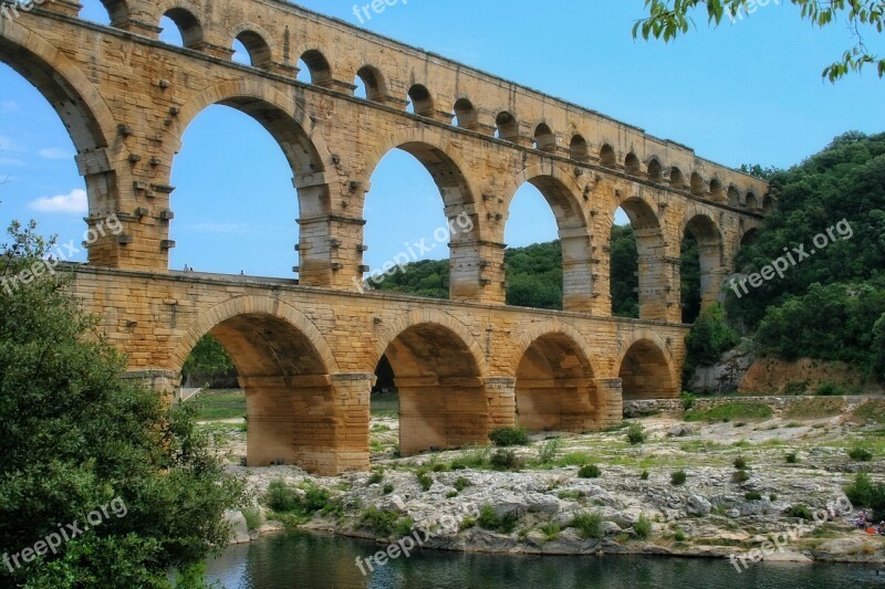 France Gard Provence Pont Du Gard Ark