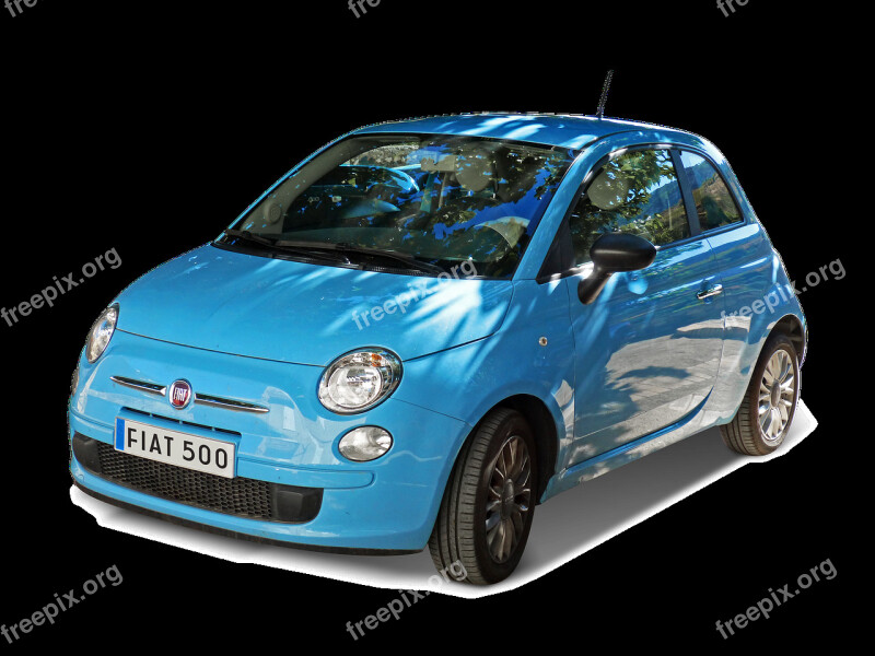 Car Fiat 500 Transparent Background Classic Car Small Car