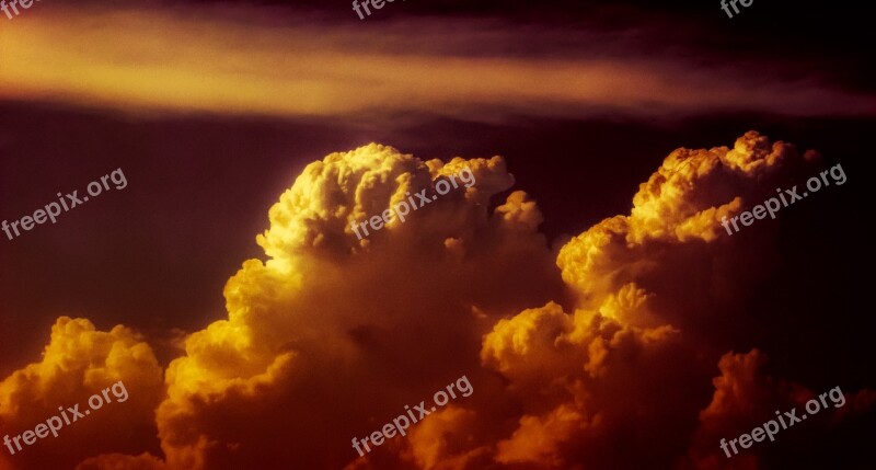 Clouds Black Sky Fire Revelation Free Photos